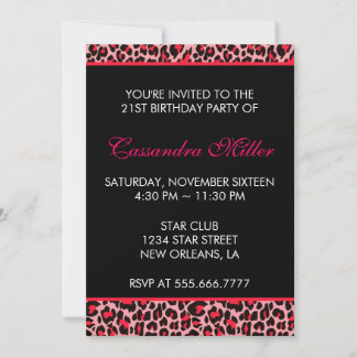 Leopard Invitation