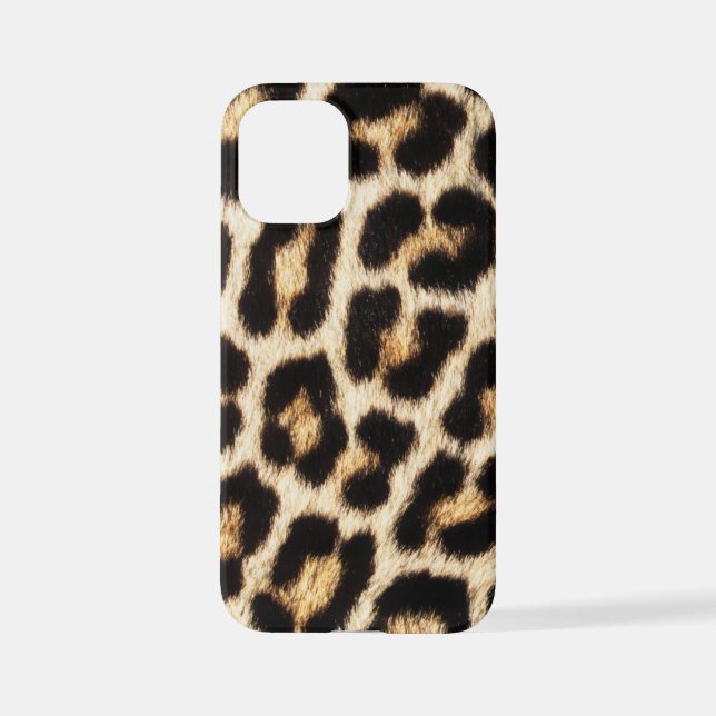 Leopard iPhone 12 MiniSlim Fit Case, Glossy Case (Back)