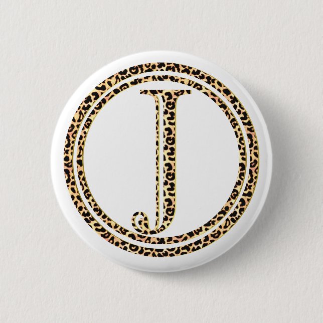 Leopard J 6 Cm Round Badge (Front)