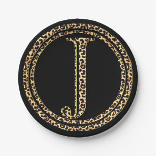 Leopard J Paper Plate