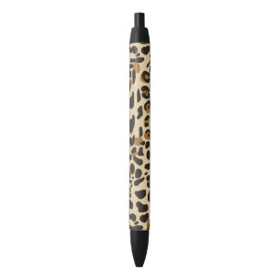 Leopard Jaguar Animal Print Pattern Black Ink Pen