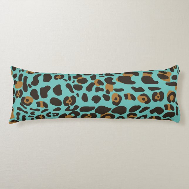 Leopard Jaguar Animal Print Pattern Body Cushion (Front)