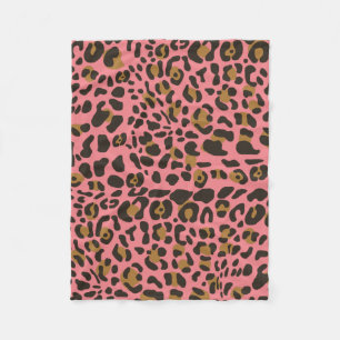 Leopard Jaguar Animal Print Pattern Fleece Blanket