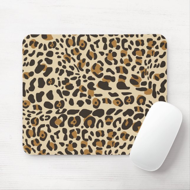 Leopard Jaguar Animal Print Pattern Mouse Mat (With Mouse)