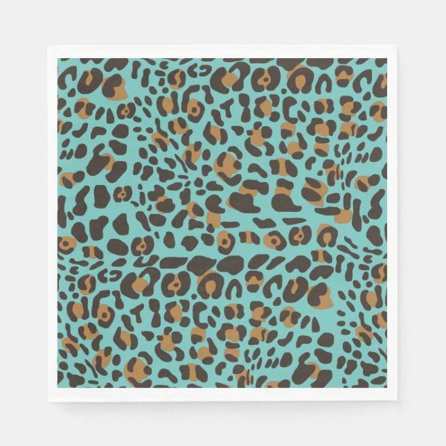 Leopard Jaguar Animal Print Pattern Napkin (Front)