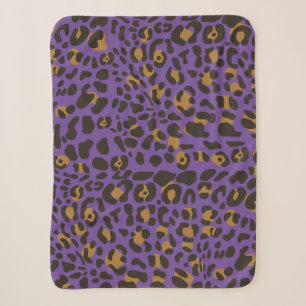 Leopard Jaguar Animal Print Pattern Sherpa Blanket