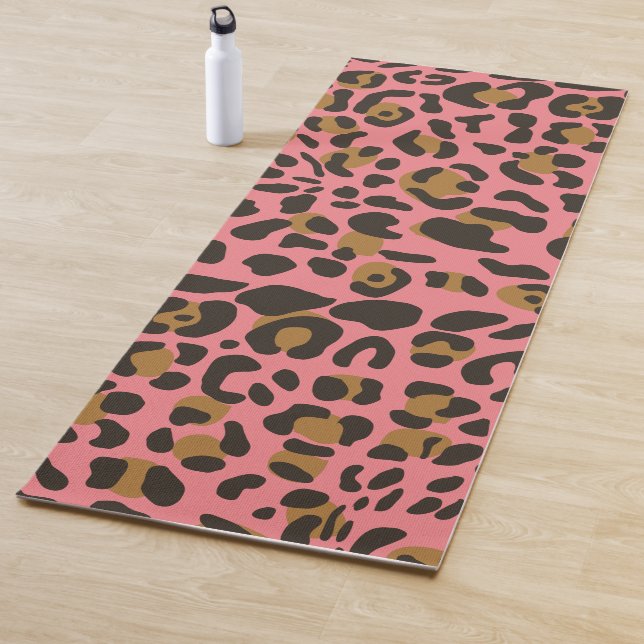 Leopard Jaguar Animal Print Pattern Yoga Mat (In Situ)