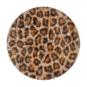 Leopard Jaguar Cat Brown Fur Pattern-24609 Cutting Board
