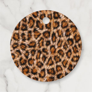 Leopard Jaguar Cat Brown Fur Pattern-24609 Favour Tags