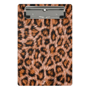 Leopard Jaguar Cat Brown Fur Pattern-24609 Mini Clipboard