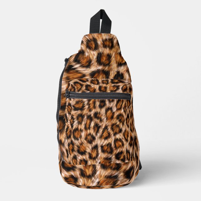 Leopard Jaguar Cat Brown Fur Pattern-24609 Sling Bag (Front)