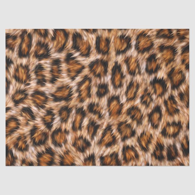 Leopard Jaguar Cat Brown Fur Pattern-24609 Tissue Paper (Front)