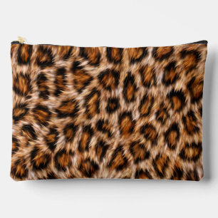 Leopard Jaguar Cat Brown Fur Pattern Accessory Pouch