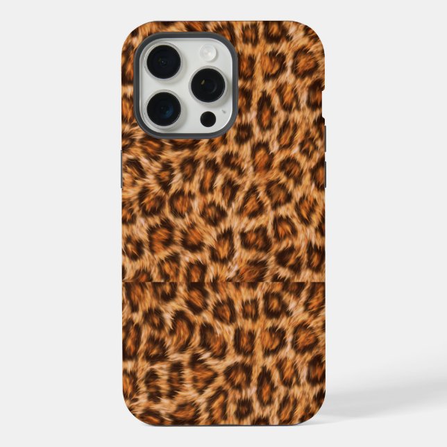 Leopard Jaguar Cat Brown Fur Pattern iPhone Case (Back)