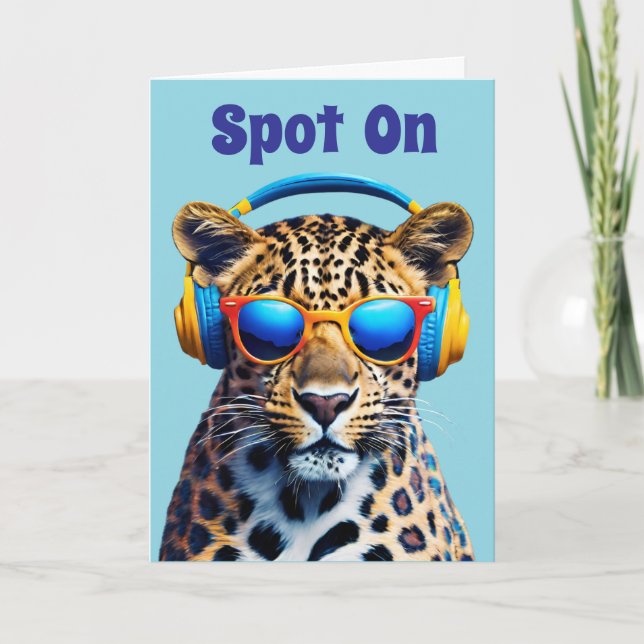 Leopard Jammin" Card (Front)