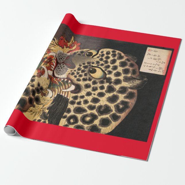 LEOPARD JAPANESE Wrapping Paper (Unrolled)