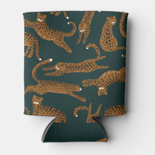 Leopard Jungle: Animal Print Vintage. Can Cooler