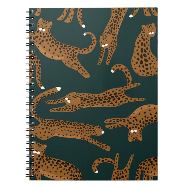 Leopard Jungle: Animal Print Vintage. Notebook (Front)