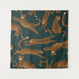Leopard Jungle: Animal Print Vintage. Tapestry