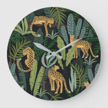 Leopard Jungle Forest Illustration Seamless 