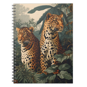 Leopard Jungle: Vintage Postcard Notebook