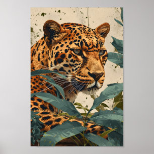 Leopard Jungle: Vintage Poster
