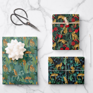 Leopard Jungle Wrapping Paper Sheet