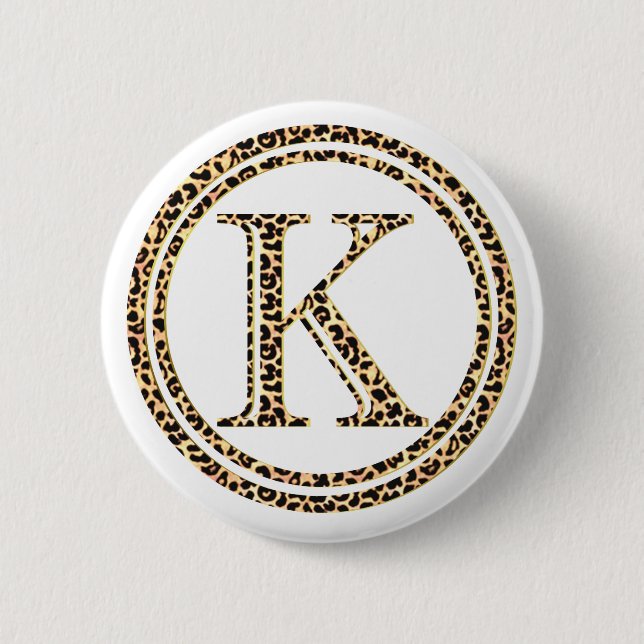 Leopard K 6 Cm Round Badge (Front)