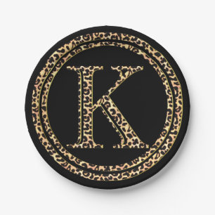 Leopard K Paper Plate