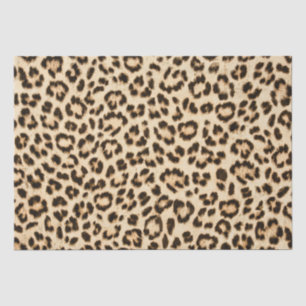 Leopard Leather Print Pattern Monogram Tissue Paper