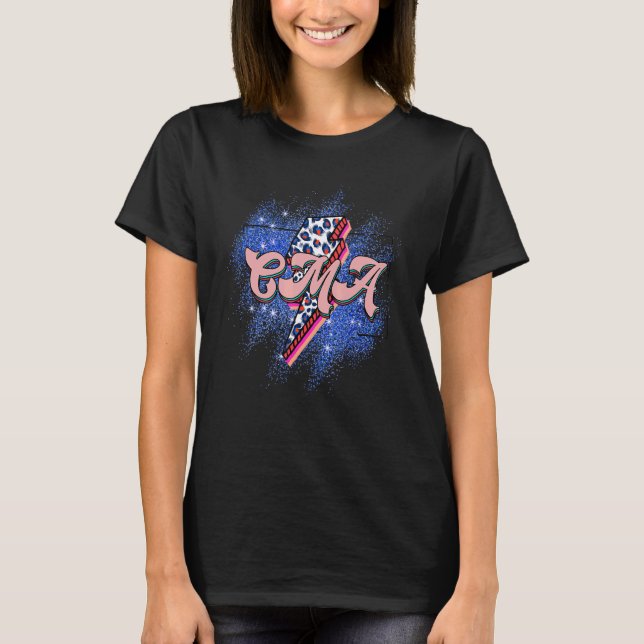 Leopard Lightening Bolt  Cma T-Shirt (Front)
