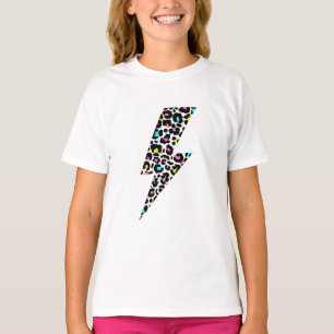 leopard, lightning bolt, leopard print T-Shirt