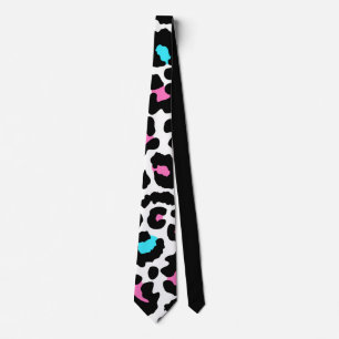 Leopard Lightning bolt, Leopard Print Tie