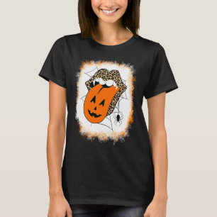 Leopard Lips Halloween Lips Vampire Mouth Pumpkin  T-Shirt