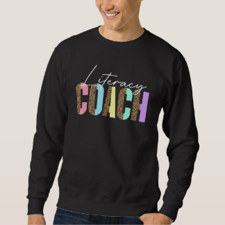 Leopard Literacy Specialist Back To School Literac Sweatshirt