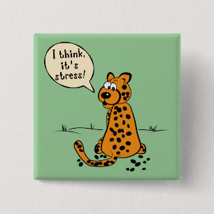 Leopard losing spots - I think it's stress 15 Cm Square Badge