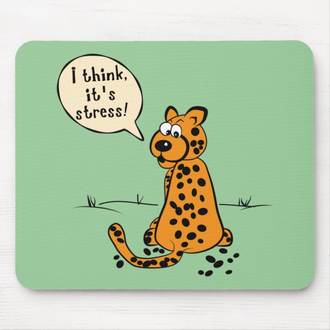 Leopard losing spots - I think it's stress Mouse Mat (Front)