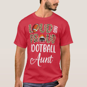 Leopard Loud Proud American Aunt Family T-Shirt