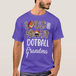 Leopard Loud Proud American  Grandma Family T-Shirt