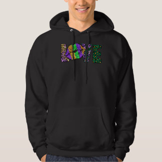 Leopard Love Lips Mardi Gras Parade Fat Tuesday Fe Hoodie