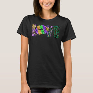 Leopard Love Lips Mardi Gras Parade Fat Tuesday Fe T-Shirt