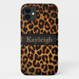 Leopard Love Personalised iPhone 11 Case