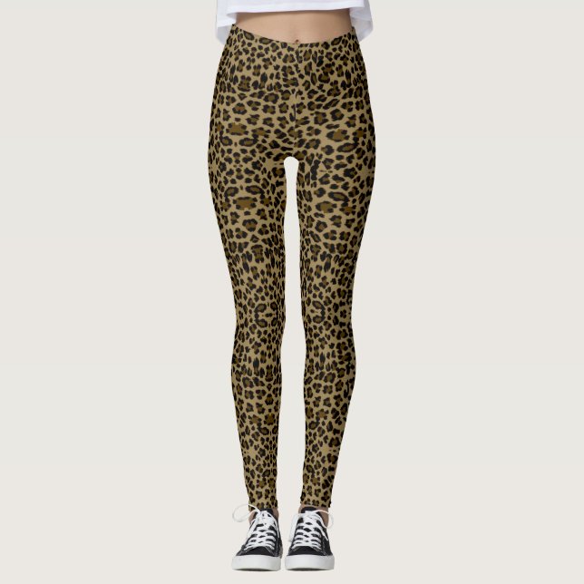 Leopard Love - Power Yoga Leggings (Front)
