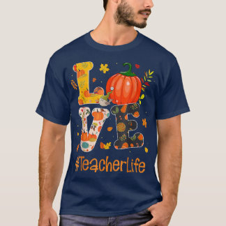 Leopard Love Pumpkin Spice Fall Pumpkin Autumn Tha T-Shirt