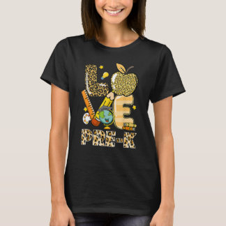 Leopard Love Teaching Pre K Back To School Teacher T-Shirt