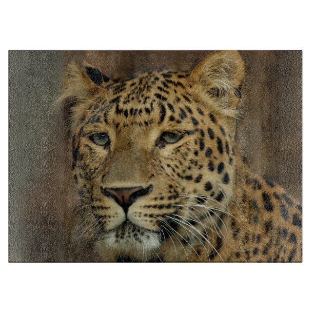 Leopard Lovers Art Cutting Board (Front)