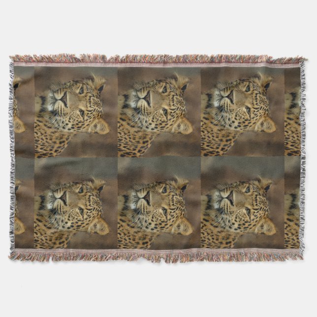 Leopard Lovers Art Throw Blanket (Front)
