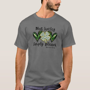 Leopard Lucky Shamrock Not Lucky Simply Blessed Pa T-Shirt