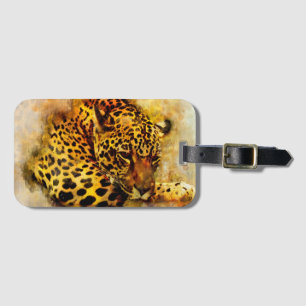 Leopard Luggage Tag