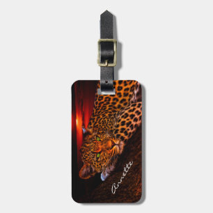 Leopard Luggage Tag